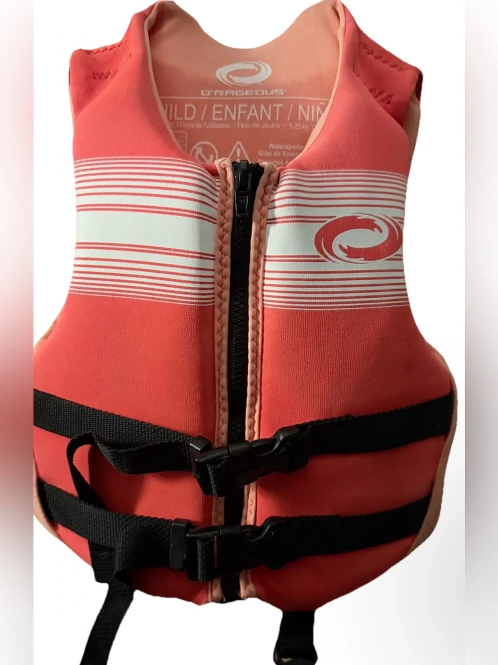 O'Rageous‎ child's life vest Infant 33-55 Pounds pink